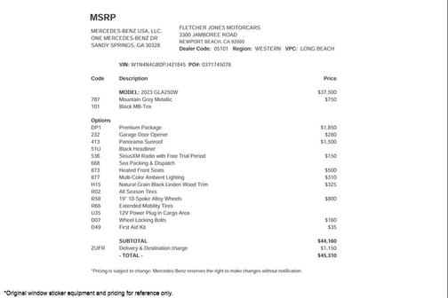 2023 Mercedes-Benz GLA 250 Base