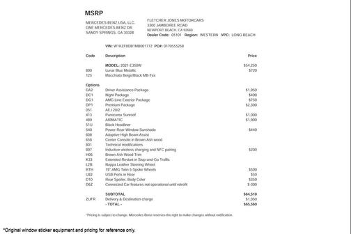 2021 Mercedes-Benz E-Class E 350