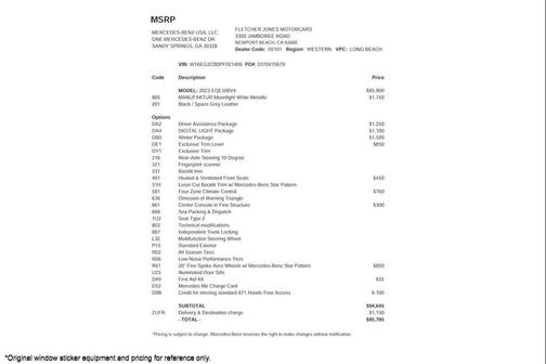 2023 Mercedes-Benz EQE 500 4MATIC+