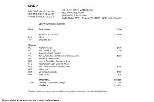 2022 Mercedes-Benz C-Class Cabriolet