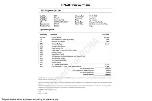 2023 Porsche Cayenne Cayenne