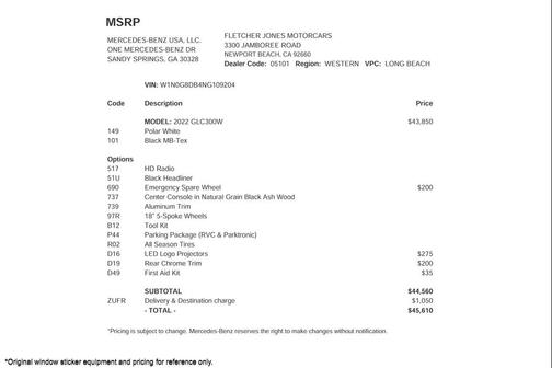 2022 Mercedes-Benz GLC 300 Base