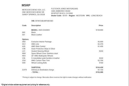 2023 Mercedes-Benz G-Class 4MATIC