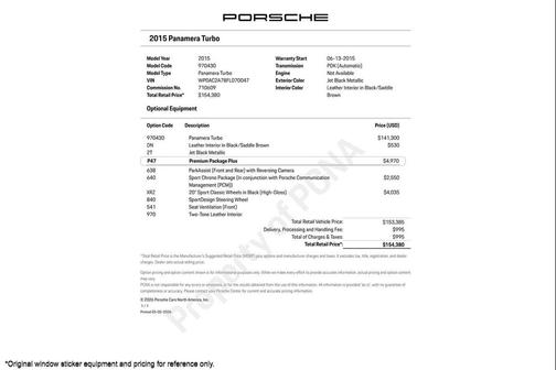 2015 Porsche Panamera Turbo