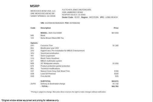 2025 Mercedes-Benz GLE 350 Base