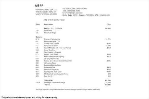 2022 Mercedes-Benz GLA 250 Base