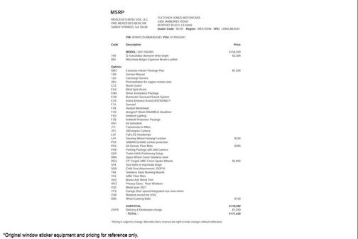 2021 Mercedes-Benz AMG G 63 4MATIC