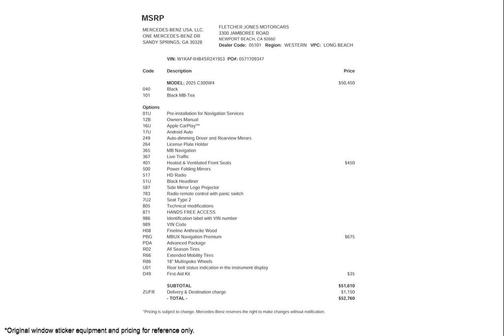 2025 Mercedes-Benz C-Class C 300 4MATIC