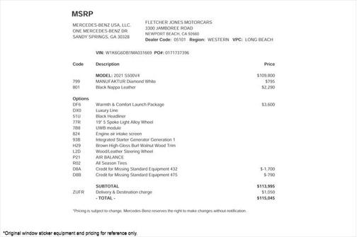 2021 Mercedes-Benz S-Class 4MATIC