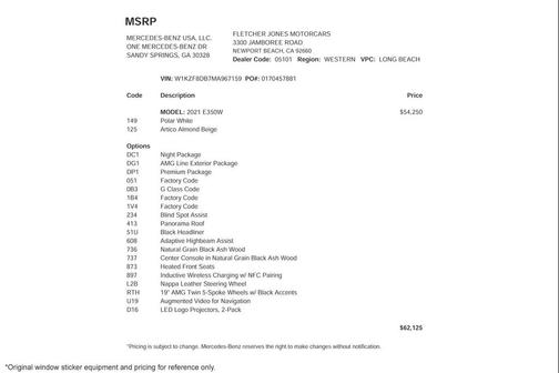 2021 Mercedes-Benz E-Class E 350