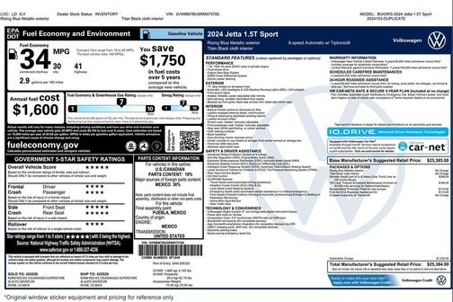 2024 Volkswagen Jetta 1.5T Sport