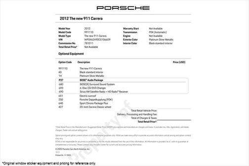 2012 Porsche 911 Carrera