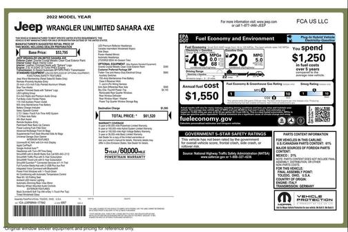 2022 Jeep Wrangler Unlimited 4xe Sahara