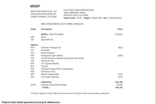 2022 Mercedes-Benz GLC 300 Base