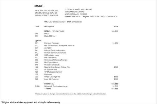 2021 Mercedes-Benz GLE 350 Base