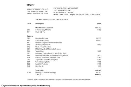 2023 Mercedes-Benz GLE 350 Base