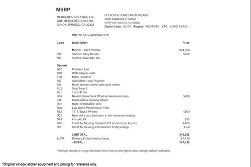 2023 Mercedes-Benz C-Class Sedan