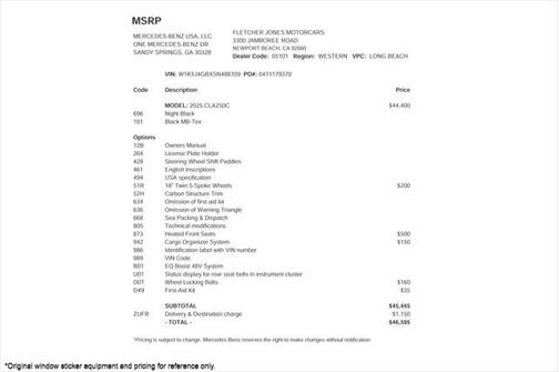 2025 Mercedes-Benz CLA 250 Base
