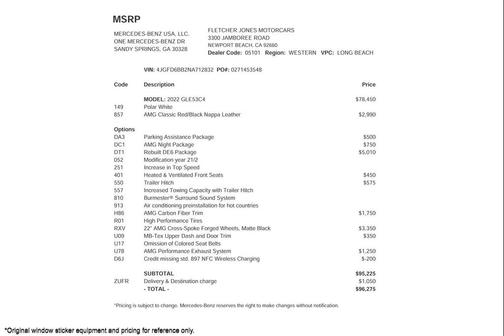 2022 Mercedes-Benz AMG GLE 53 4MATIC+ Coupe