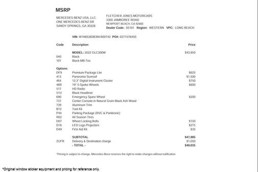2022 Mercedes-Benz GLC 300 Base
