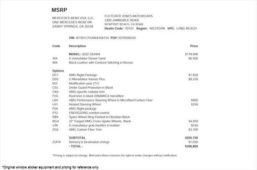 2022 Mercedes-Benz AMG G 63 4MATIC