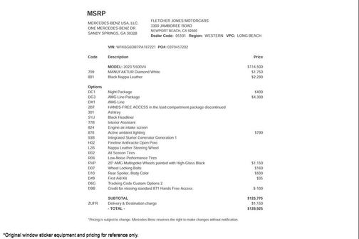2023 Mercedes-Benz S-Class 4MATIC