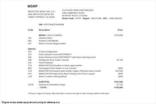 2023 Mercedes-Benz Maybach GLS 600 4MATIC
