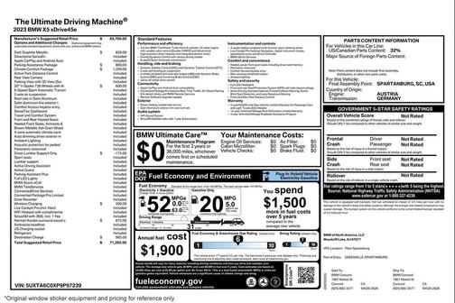 2023 BMW X5 PHEV xDrive45e
