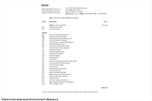 2020 Mercedes-Benz GLS 450 4MATIC