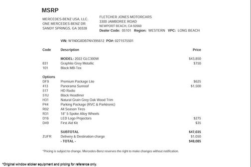 2022 Mercedes-Benz GLC 300 Base