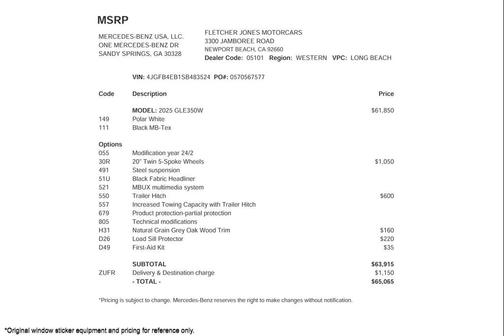 2025 Mercedes-Benz GLE 350 Base