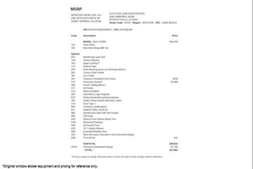 2025 Mercedes-Benz C-Class C 300