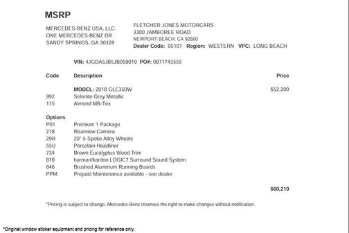 2018 Mercedes-Benz GLE 350 Base