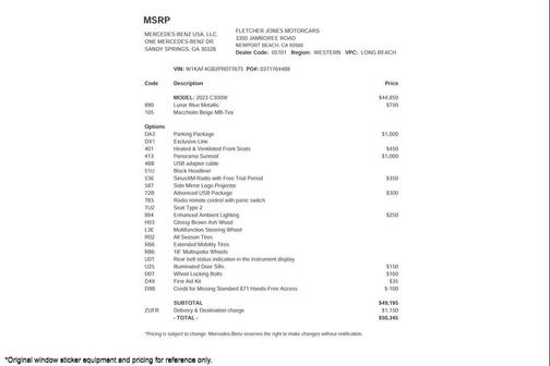 2023 Mercedes-Benz C-Class Sedan