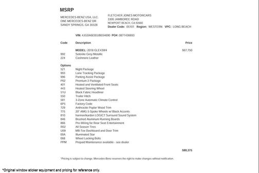 2018 Mercedes-Benz AMG GLE 43 Base 4MATIC