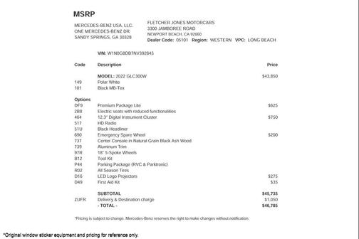 2022 Mercedes-Benz GLC 300 Base