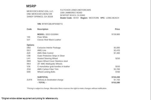 2023 Mercedes-Benz G-Class 4MATIC