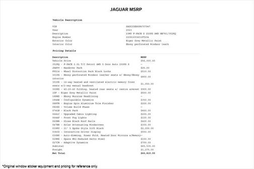 2023 Jaguar F-PACE S P250 AWD Automatic