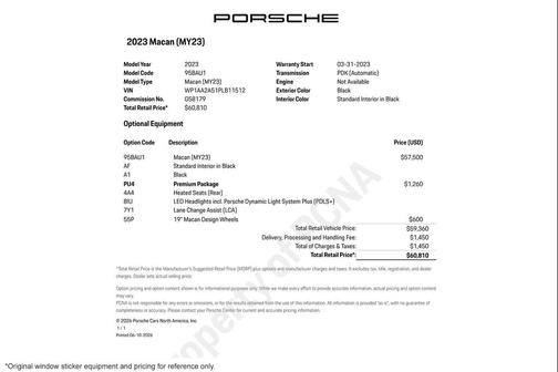 Black 2023 Porsche Macan Macan