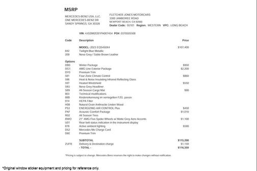 2023 Mercedes-Benz EQS 450 4MATIC