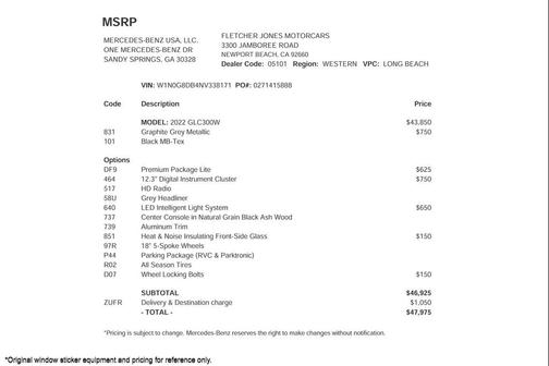 2022 Mercedes-Benz GLC 300 Base