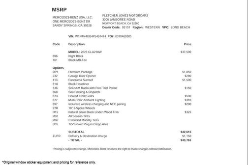 2023 Mercedes-Benz GLA 250 Base