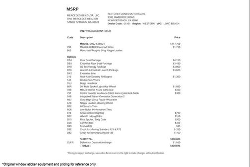 2022 Mercedes-Benz S-Class S 580 4MATIC