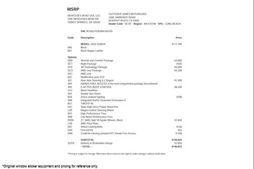 2022 Mercedes-Benz S-Class S 580 4MATIC