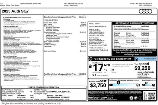 2025 Audi SQ7 4.0T Premium Plus