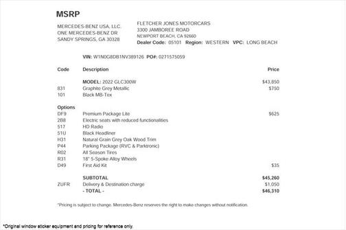 2022 Mercedes-Benz GLC 300 Base