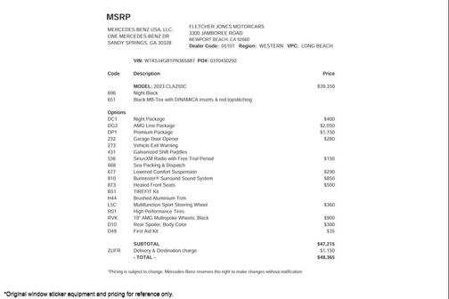 2023 Mercedes-Benz CLA 250 Base