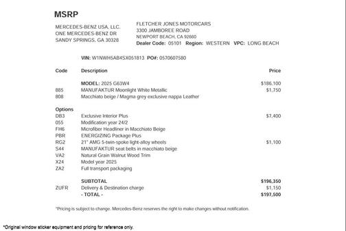 2025 Mercedes-Benz AMG G 63 AMG G 63