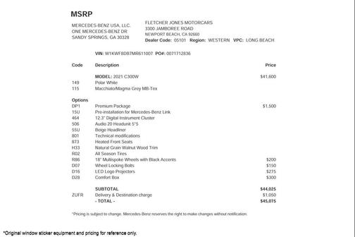 2021 Mercedes-Benz C-Class Sedan