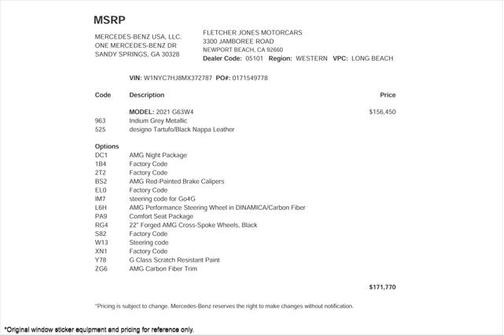 2021 Mercedes-Benz AMG G 63 4MATIC